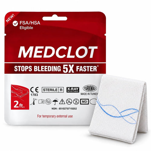 MEDCLOT hemostatic gauze 3in x 2ft pouch