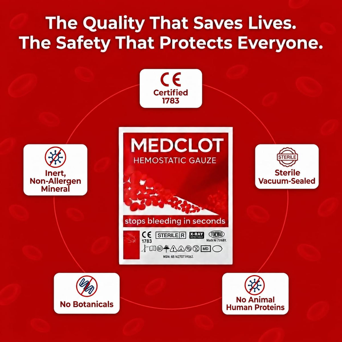 MEDCLOT hemostatic gauze