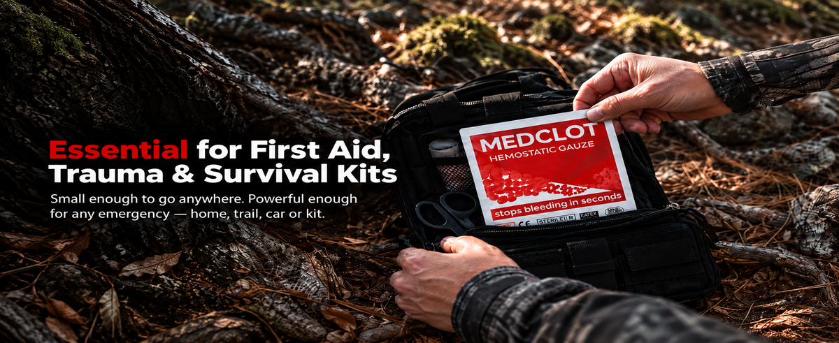 MEDCLOT first aid trauma and survival kit preparedness