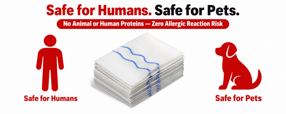 MEDCLOT hemostatic gauze for human and pet emergency preparedness